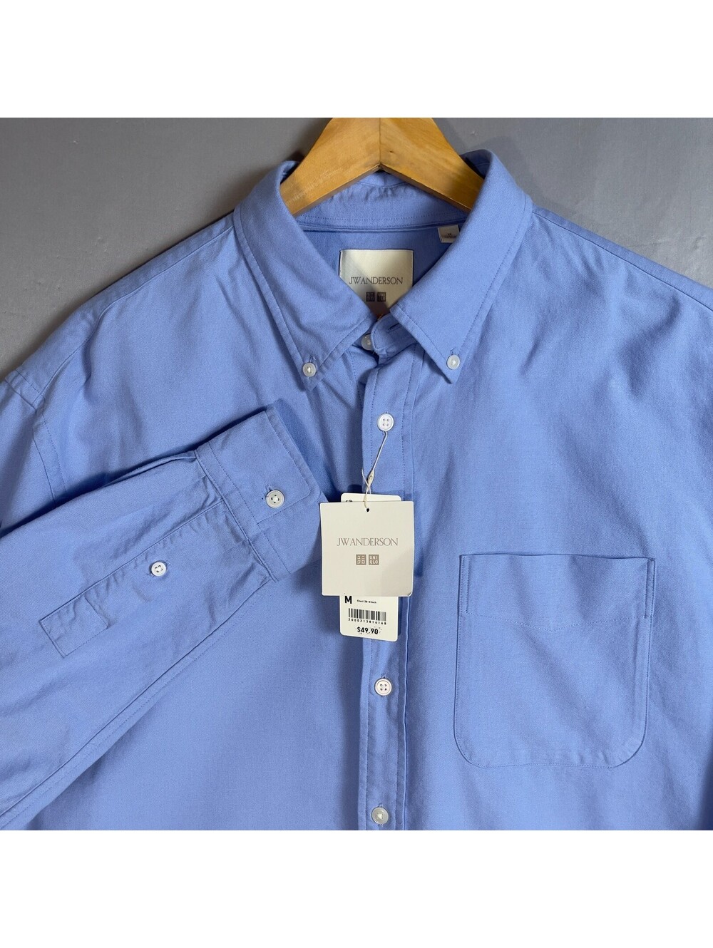NWT Uniqlo JW Anderson Blue Oxford Oversized Shirt M Preppy